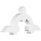 Ekena Millwork Ericson Architectural Grade PVC Gable Bracket, 60"W x 27 1/2"H x 6"D x 6"F, 11/12 Pitch GBP060X28X0606ERI00 - alternate 1